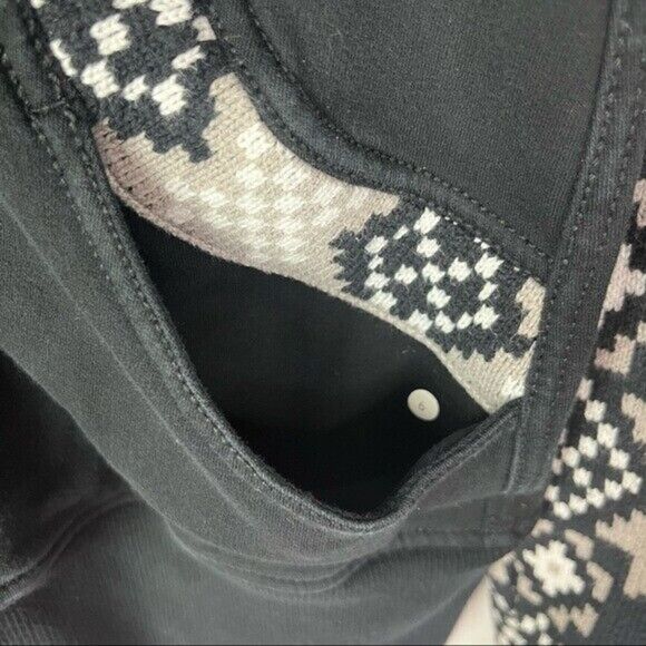 Lululemon Black & White Knit Fair Isle Printed Scuba Full Zip Athletic Jacket 6 - Picture 3 of 8